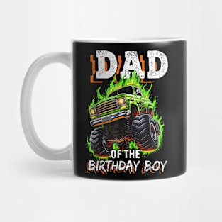 Dad Of The Birthday Boy Monster Truck Birthday Novelty Mug